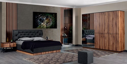 Capilon Deco Yatak Odası Takımı-BazalıModern Yatak Odası Takımı