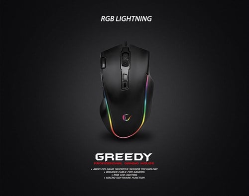 RAMPAGE SMX-G72 GREEDY GAMING MOUSE