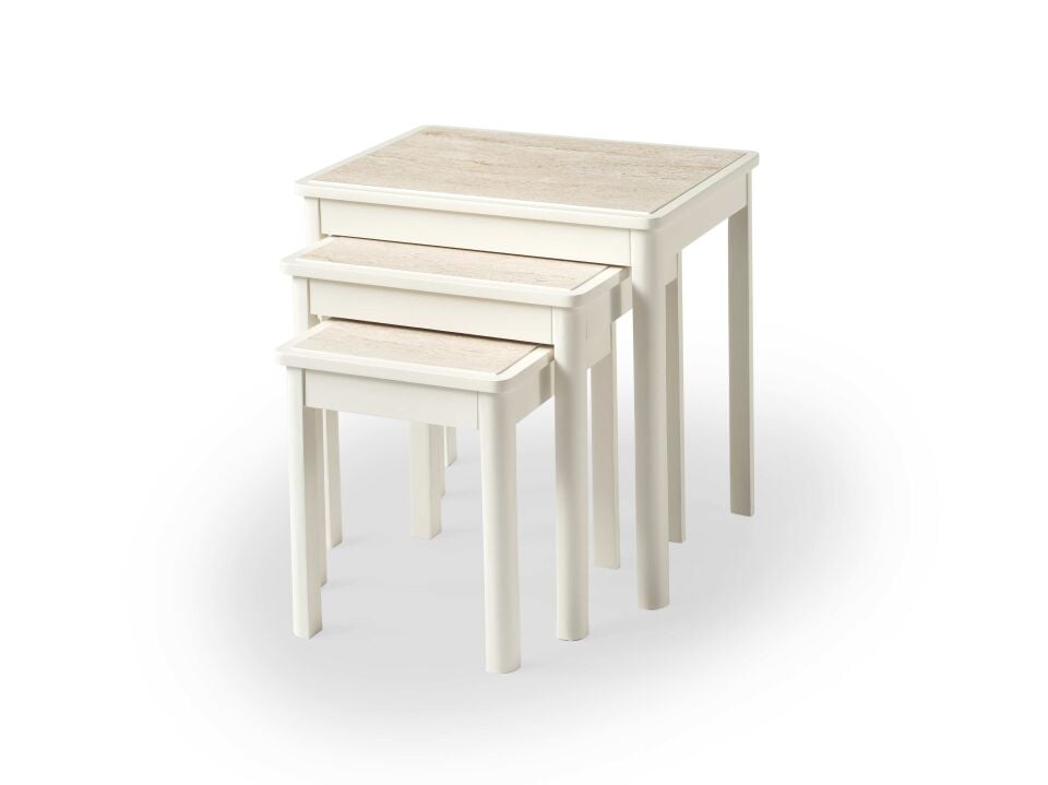 VERALINE ELİF ZİGON SEHPA-TRAVERTEN/KREM