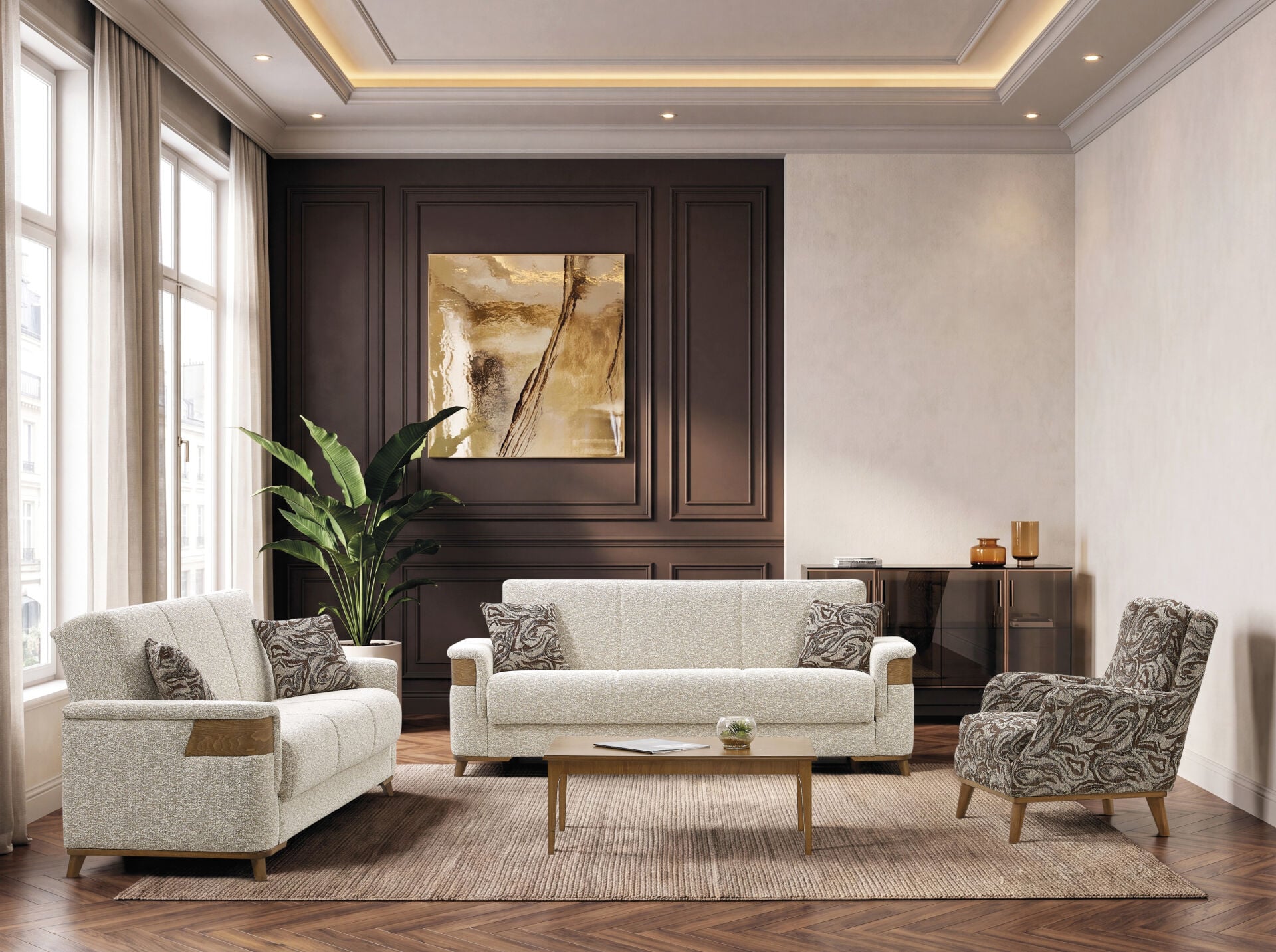 RAHAT TROPİK 3'LÜ KOLTUK-KUMAŞ RHT 246