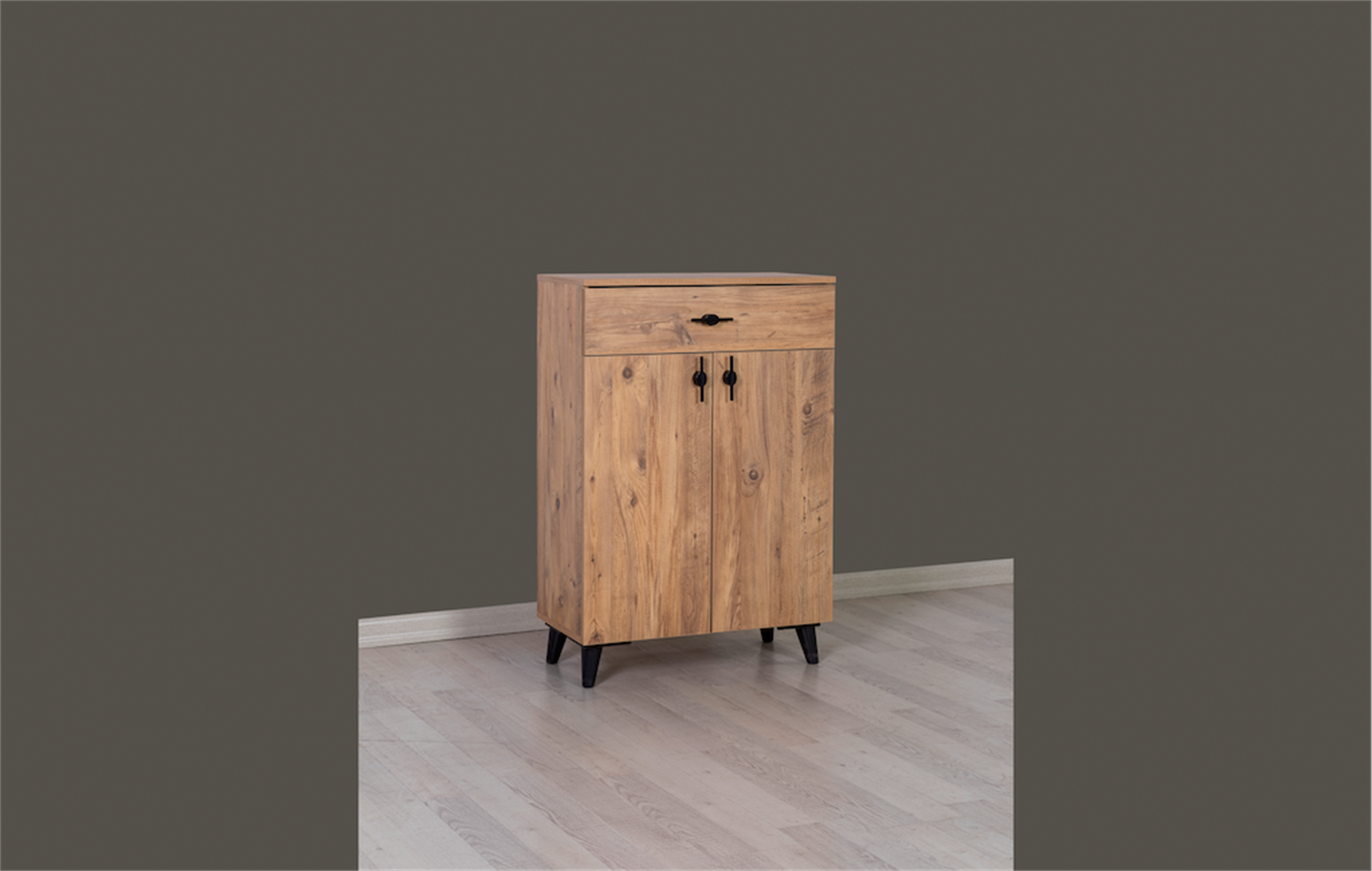 Kzn Venüs Km.16.162 2 Kapaklı Çekmeceli Ayakkabılık-Atlantik Çam