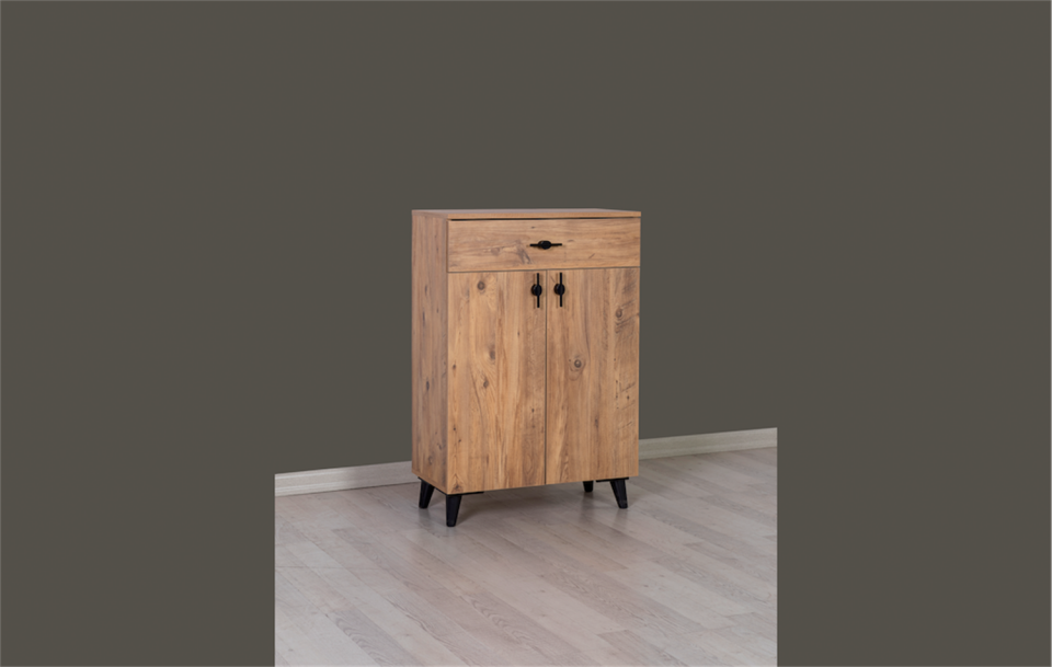 Kzn Venüs Km.16.162 2 Kapaklı Çekmeceli Ayakkabılık-Atlantik Çam