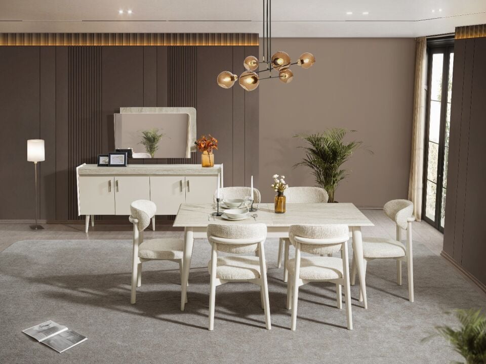 OTTIMO VİSTA YEMEK ODASI TAKIMI(ÜNİTE DAHİL)