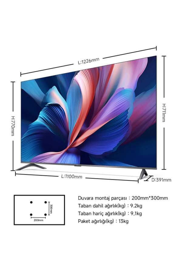 XIAOMI 55'' QLED 4K GOOGLE SMART TELEVİZYON
