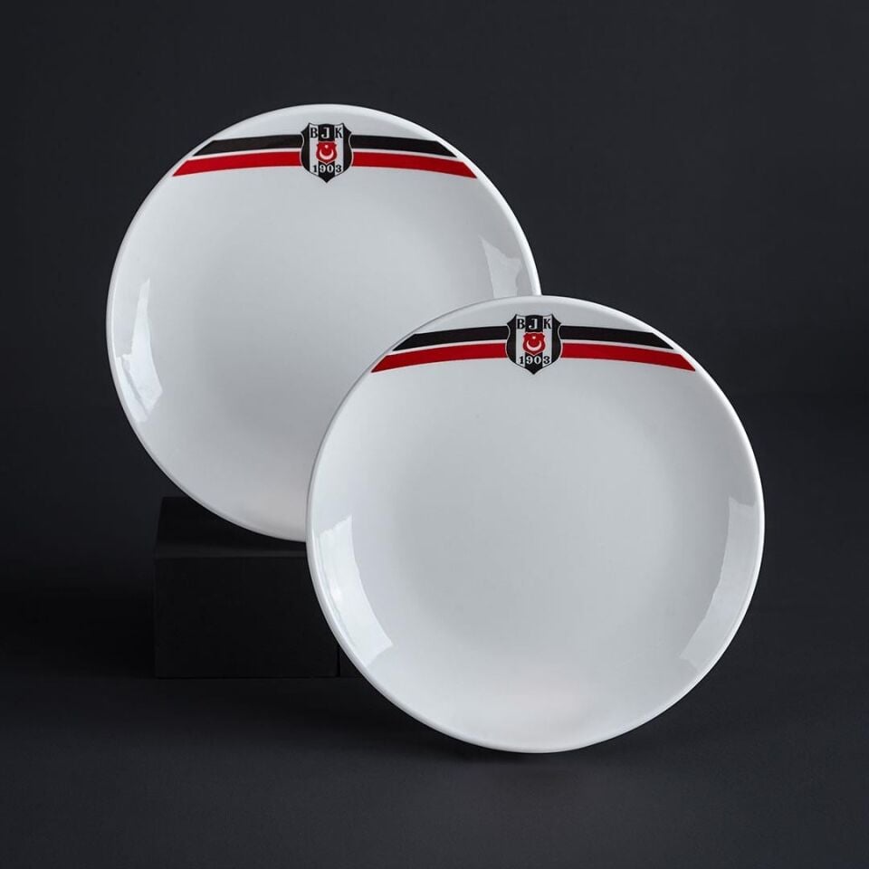 Neva N3429 Beşiktaş Çizgili 2'li Servis Tabağı