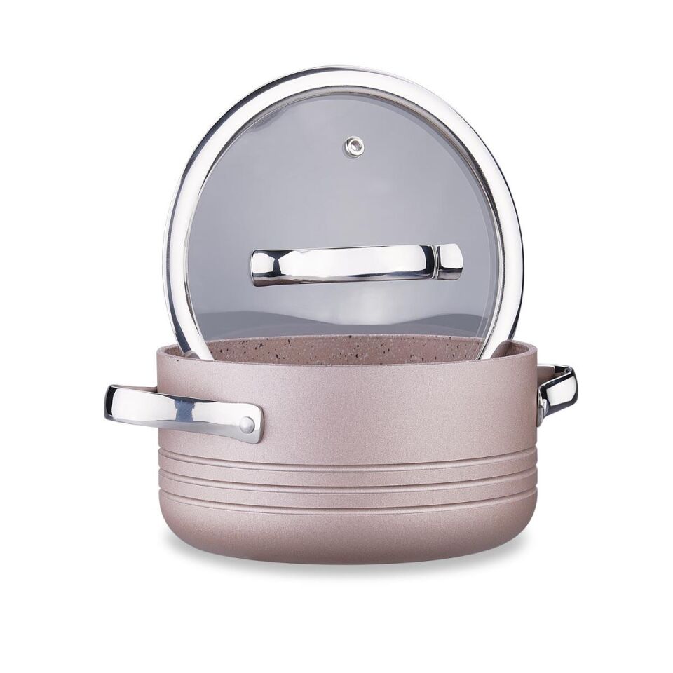 Korkmaz A2619 Linea 7 Prc Tencere Seti Rosagold