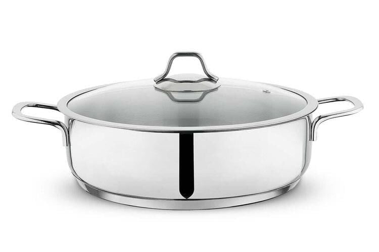 Schafer Held Çelik Basık Tencere - 28 Cm - 2 Parça - Inox