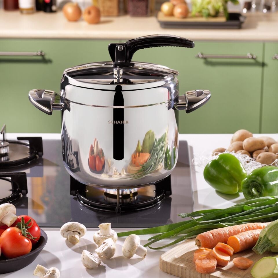 Schafer Classic Düdüklü Tencere - 7 Litre - Inox