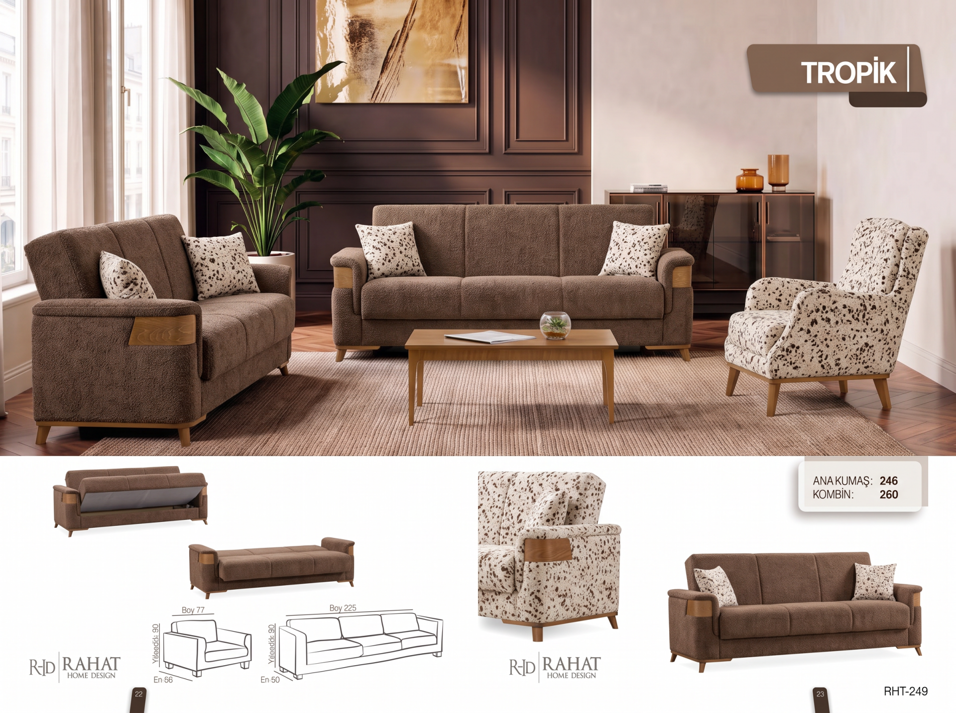 RAHAT TROPİK 3+3+1 KOLTUK TAKIMI RHT-249