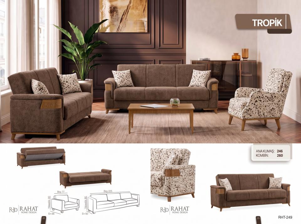 RAHAT TROPİK 3+3+1 KOLTUK TAKIMI RHT-249