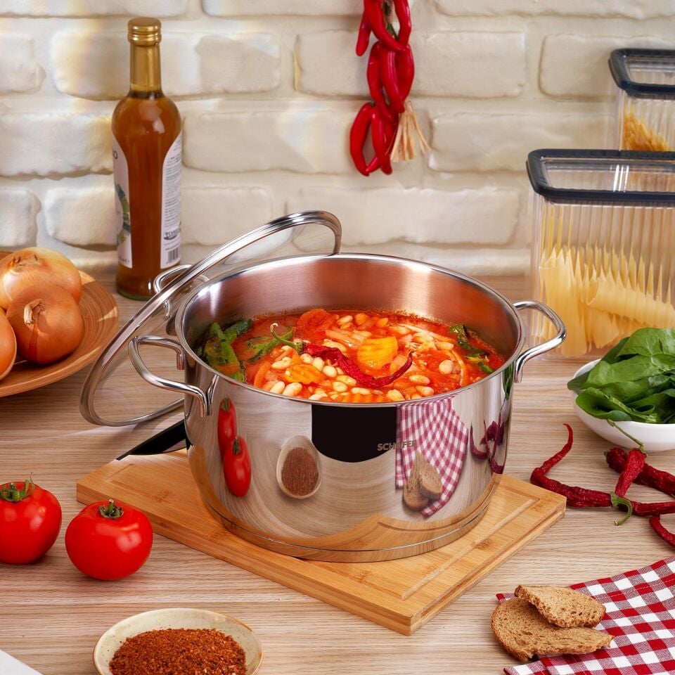 Schafer Held Çelik Derin Tencere - 26 Cm - 2 Parça - Inox