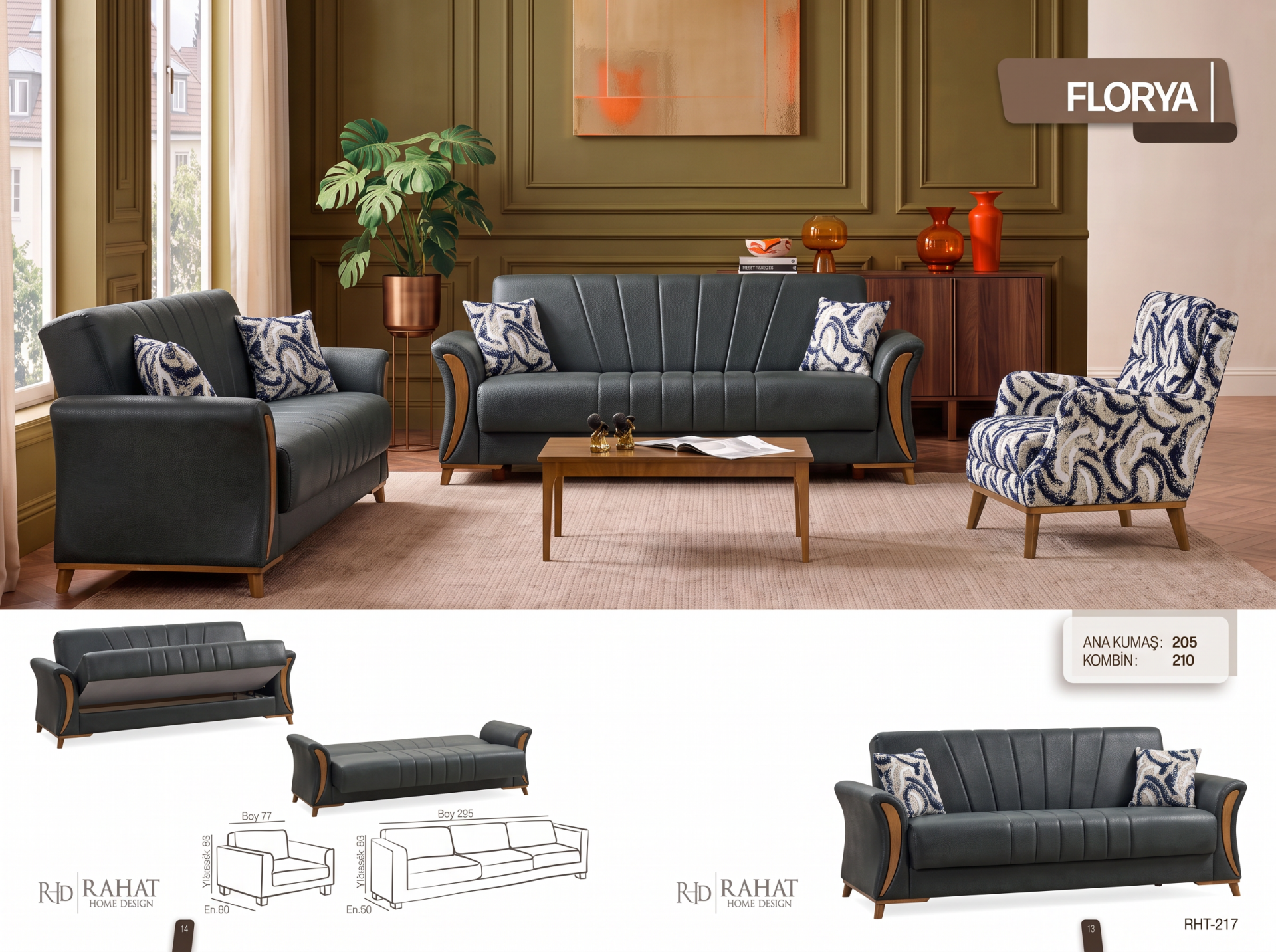 RAHAT FLORYA 3+3+1 KOLTUK TAKIMI RHT-217