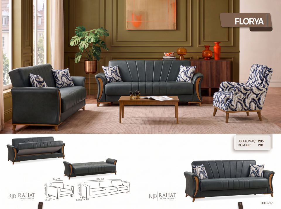 RAHAT FLORYA 3+3+1 KOLTUK TAKIMI RHT-217