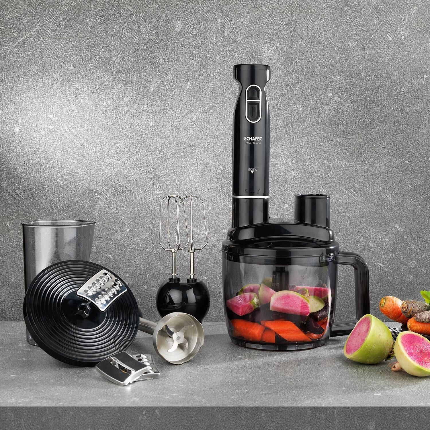 SCHAFER CHEF BLEND MEGA BLENDER SET- SİYAH/GÜMÜŞ