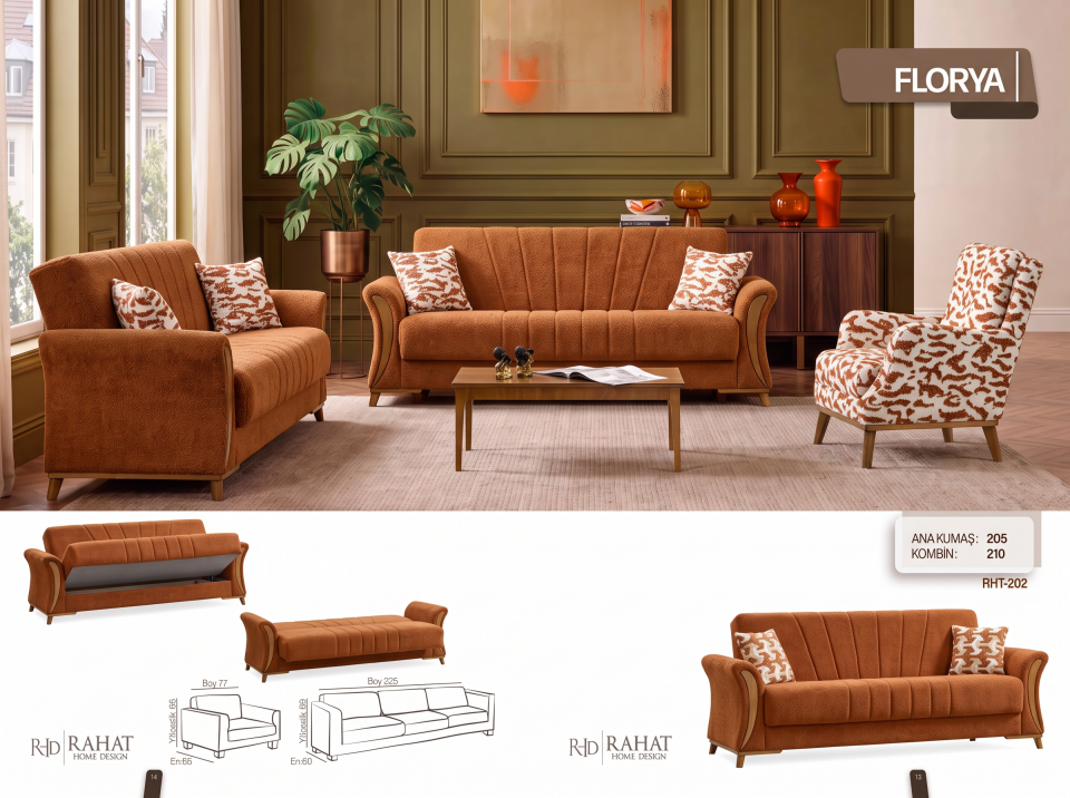 RAHAT FLORYA 3+3+1 KOLTUK TAKIMI RHT-202