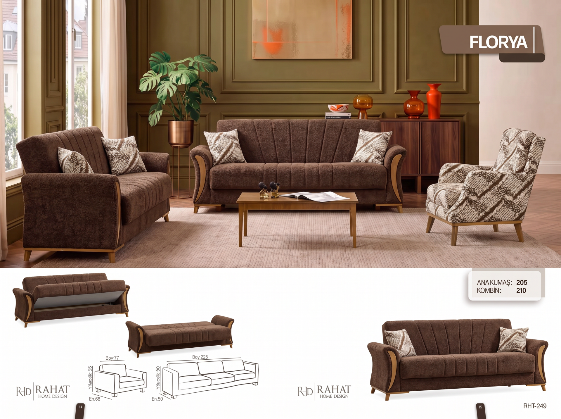 RAHAT FLORYA 3+3+1 KOLTUK TAKIMI RHT-249