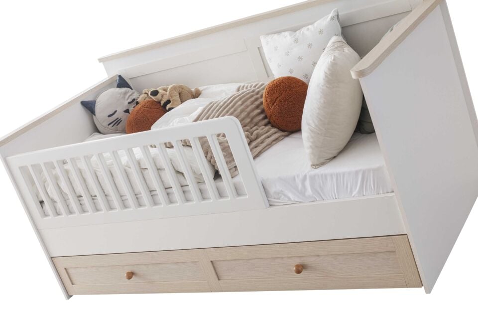 SEVEN DÜNYA DÖŞEMELİ TODDLER 90*190 KARYOLA-COCO 01 A.KREM