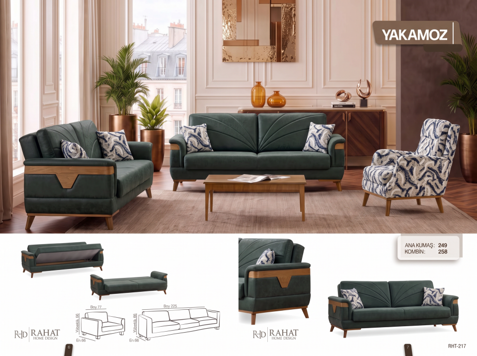 RAHAT YAKAMOZ 3+3+1 KOLTUK TAKIMI RHT-217