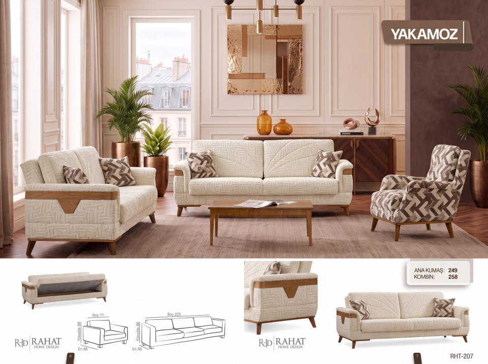 RAHAT YAKAMOZ 3+3+1 KOLTUK TAKIMI RHT-207