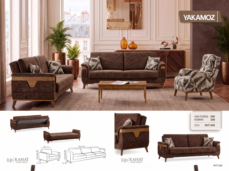 RAHAT YAKAMOZ 3+3+1 KOLTUK TAKIMI RHT-249