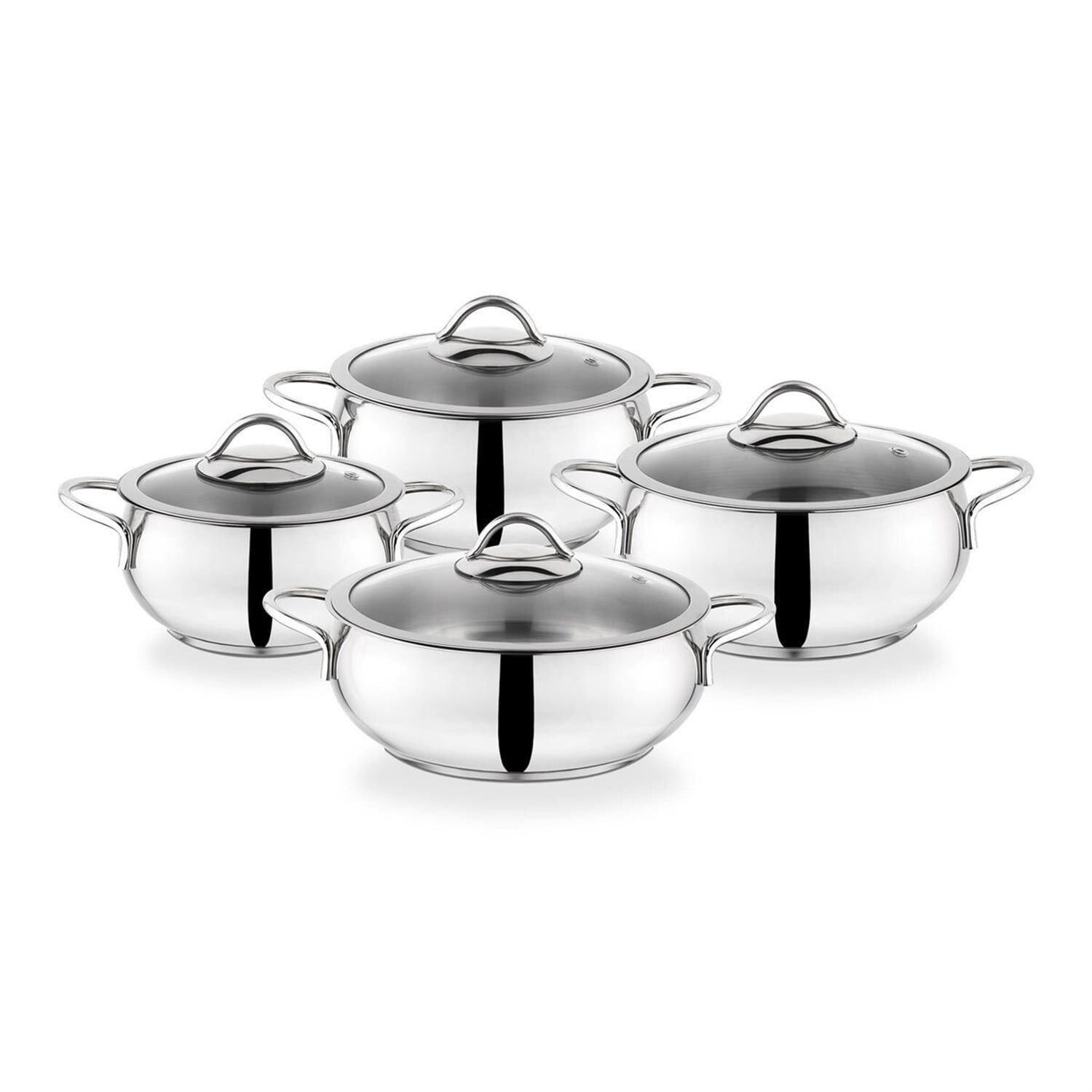 Schafer Cookhaus 8 Parça Çelik Tencere Seti-Inox