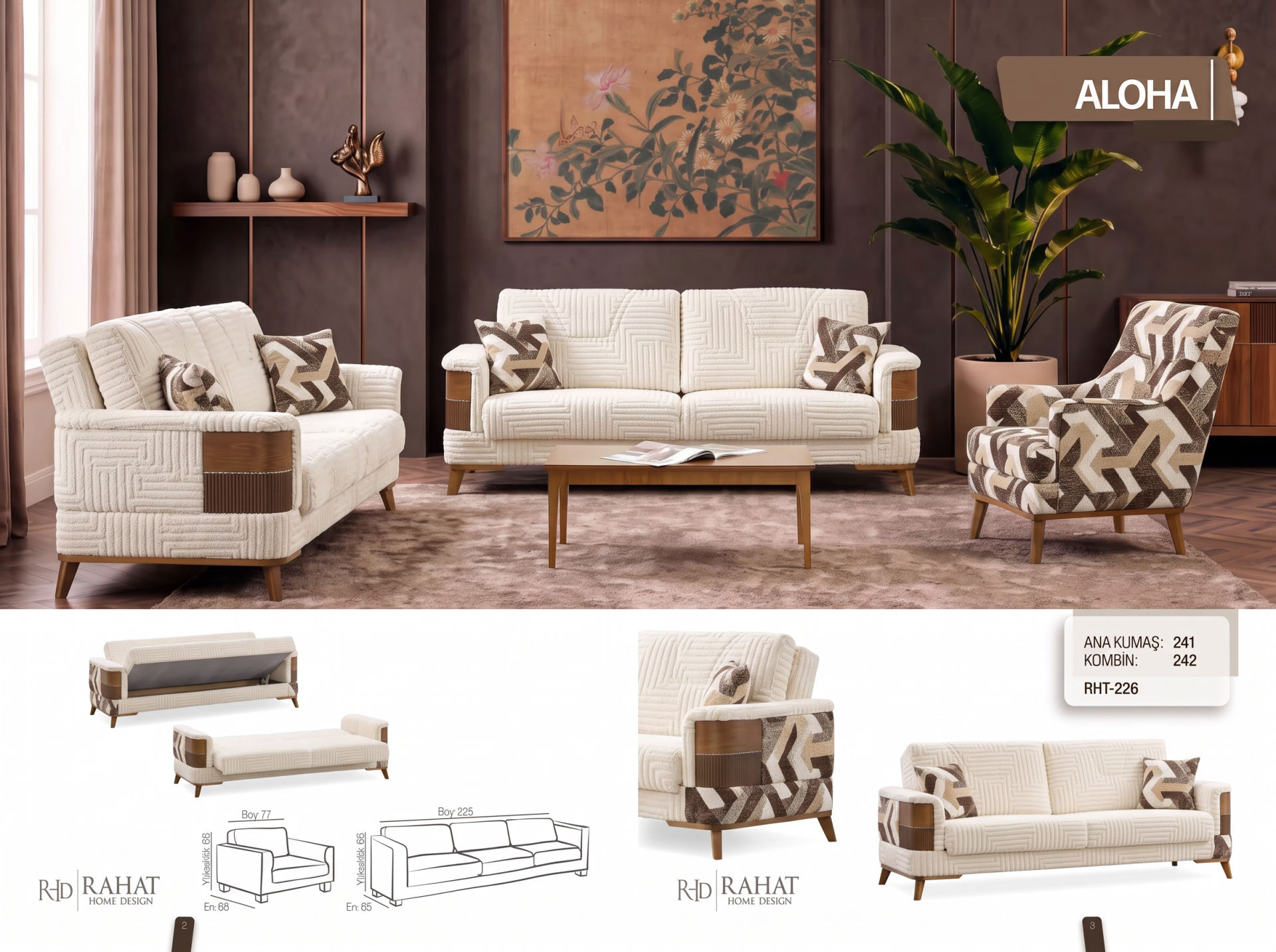 RAHAT ALOHA 3+3+1 KOLTUK TAKIMI RHT-207