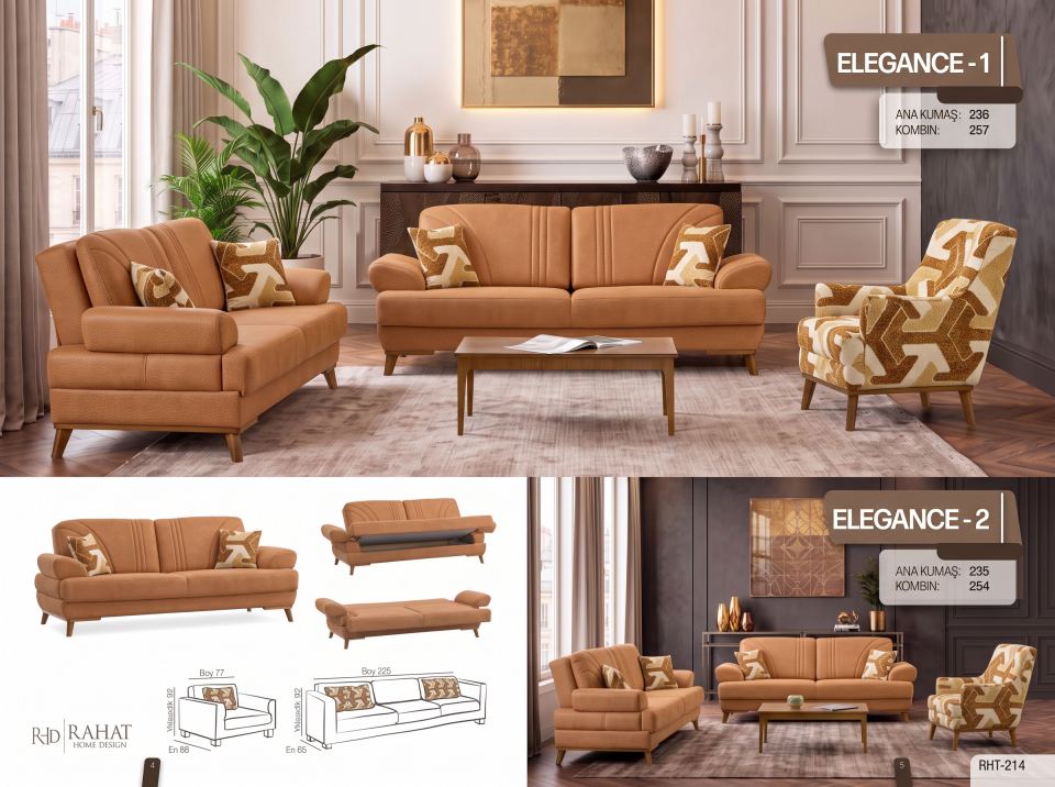 RAHAT ELEGANCE 3+3+1 KOLTUK TAKIMI RHT-214