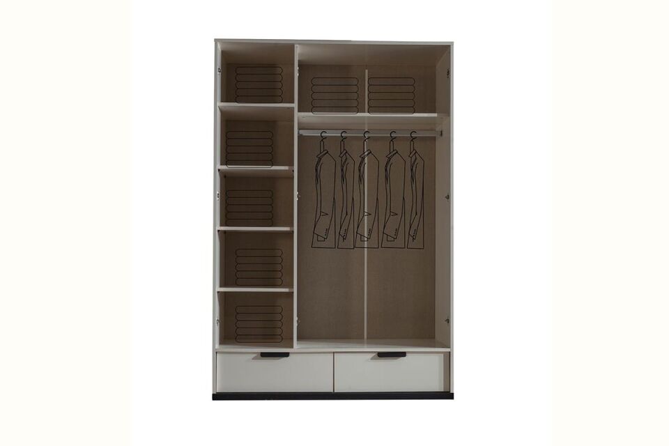 Seven Kolezyum Ay 3 Kapılı Tek Kapak Reflekte Dolap