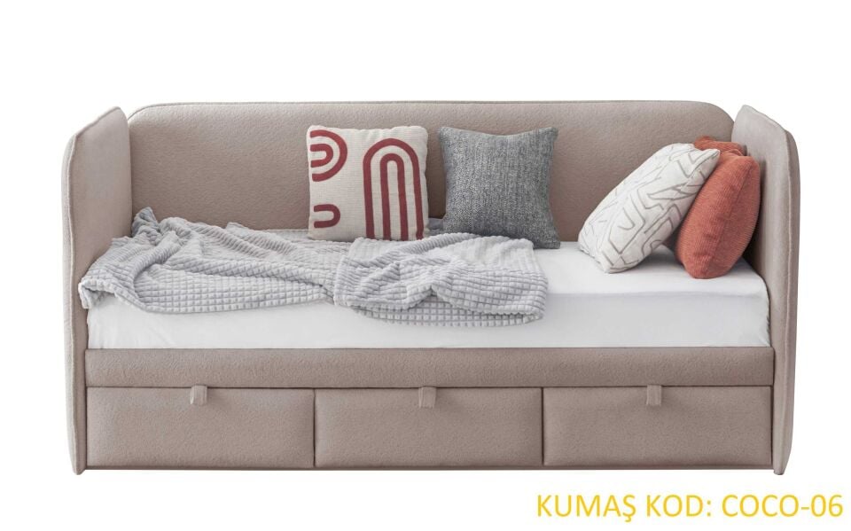 SEVEN DÜNYA DÖŞEMELİ TODDLER 90*190 KARYOLA-COCO 06 TOZ PEMBE