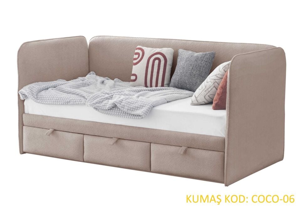 SEVEN DÜNYA DÖŞEMELİ TODDLER 90*190 KARYOLA-COCO 06 TOZ PEMBE