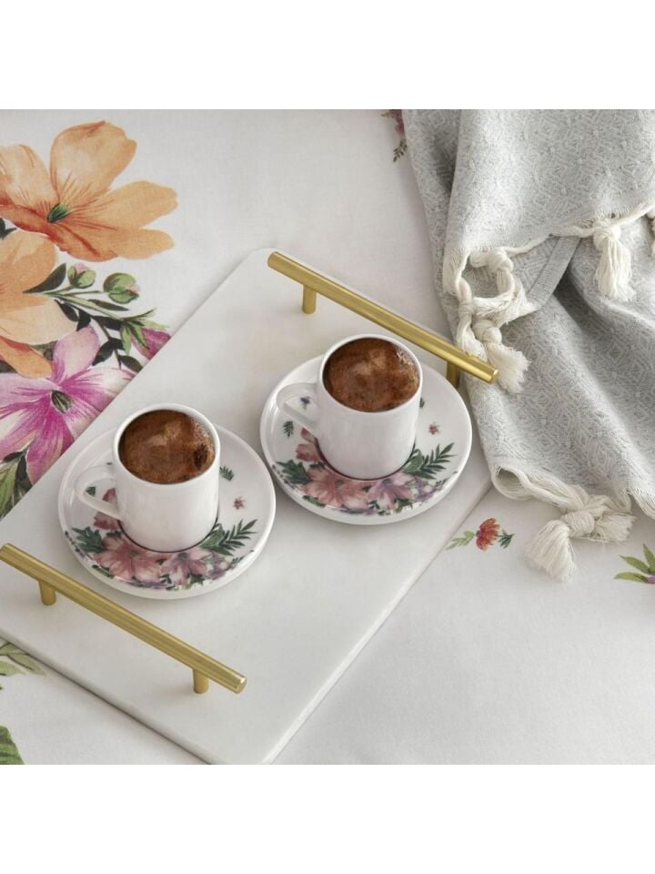 Taç 4654 Petunia Throwlu Çift Kişilik Nevresim Takımı Pembe