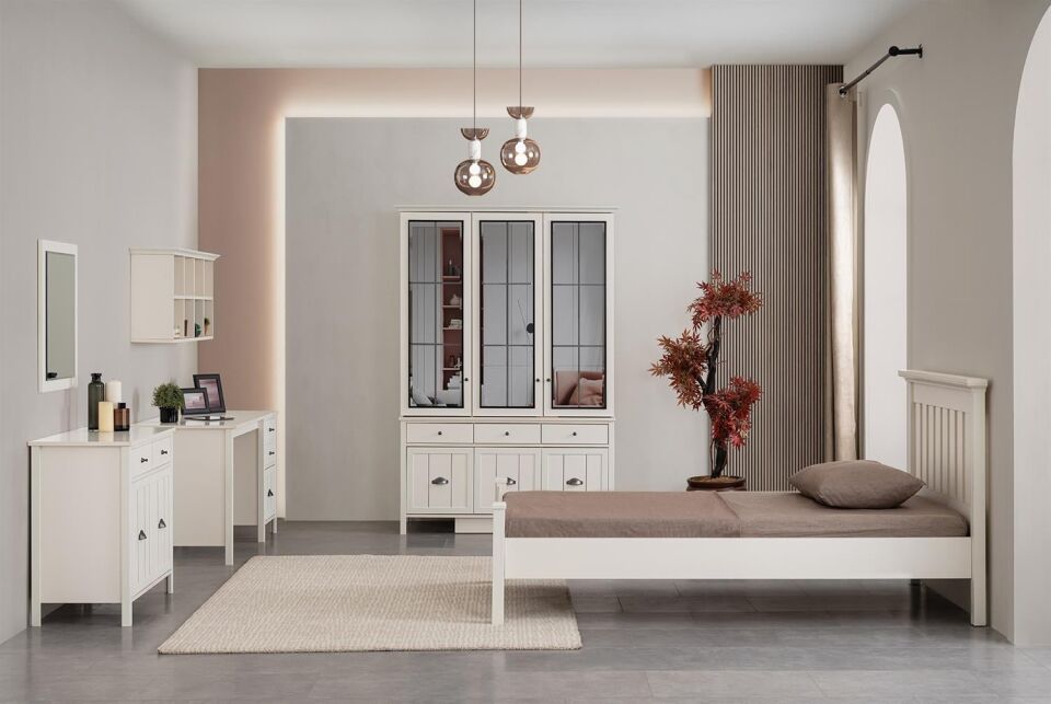 Seven Gize 100*200 Bazalı Karyola(Başlık Dahil)
