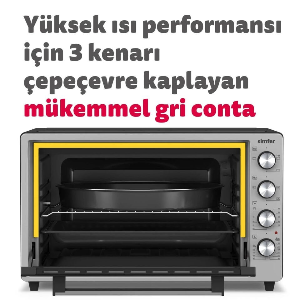 SİMFER SMF-0054 MİNİ FIRIN 4546 BEYAZ 45 LT.