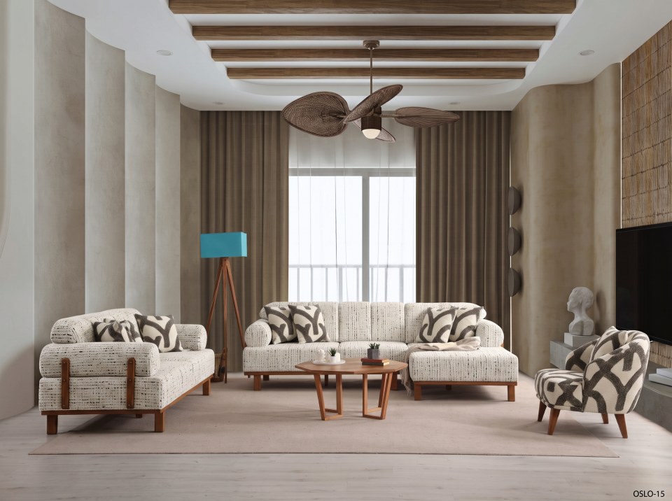 İPEĞİM LOTUS 3+3+1 KOLTUK TAKIMI OSLO 15