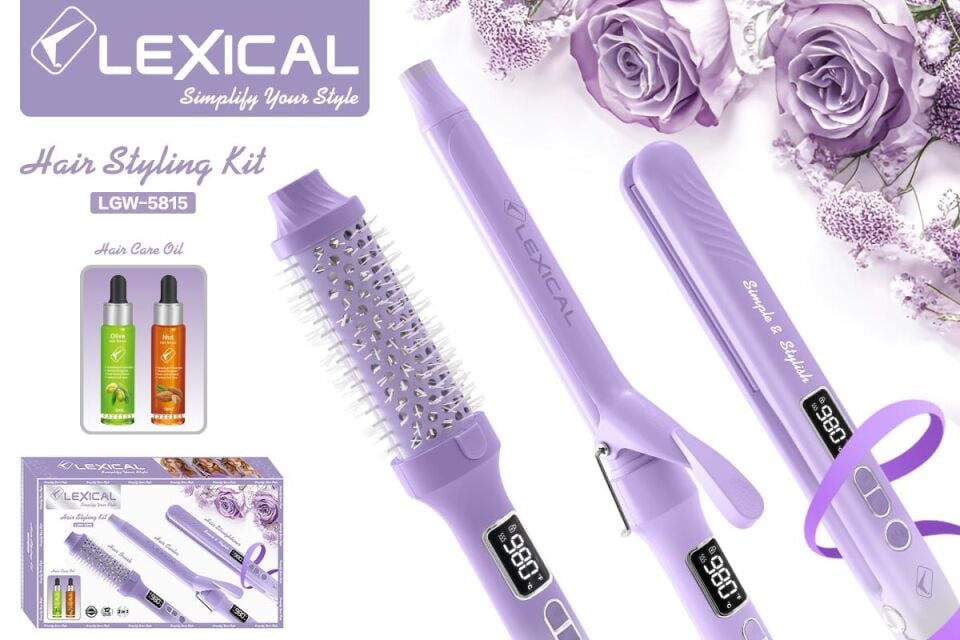 LEXICAL LGW-5815  3'Ü 1 ARADA SAÇ ŞEKİLLENDİRME SETİ