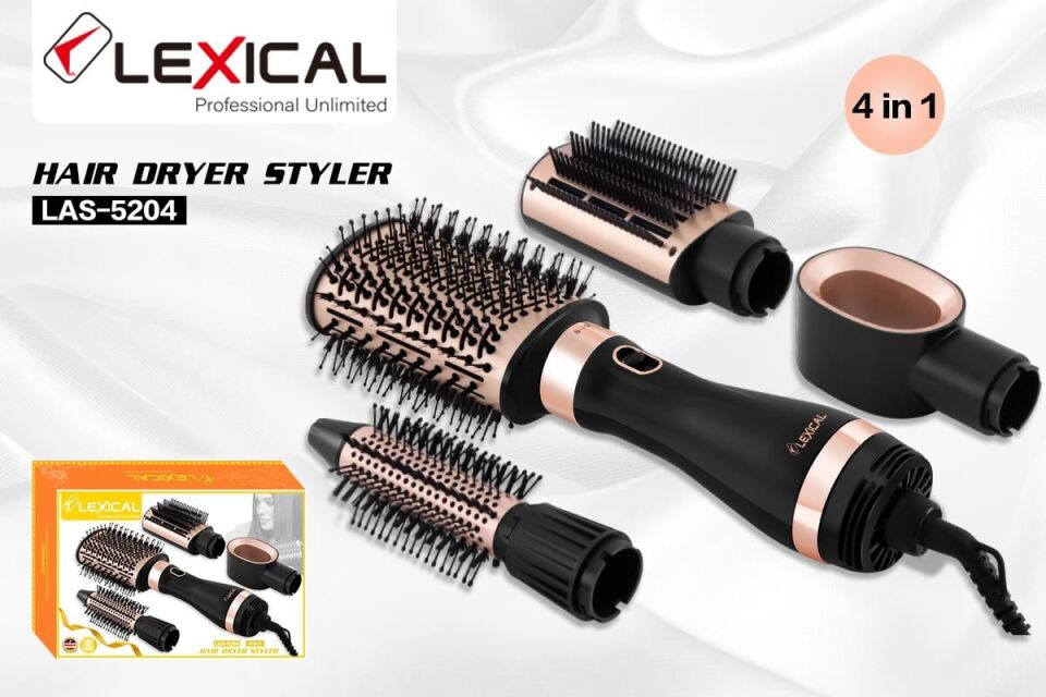 LEXICAL LAS-5204  4'Ü 1 ARADA SAÇ KURUTMA-ŞEKİLLENDİRME SETİ 1000W