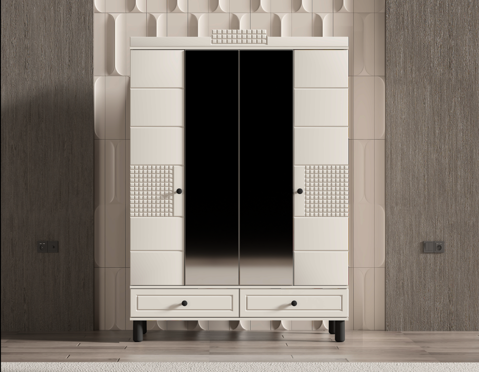 GÜNDAYS DANTE BEYAZ 4 KAPILI DOLAP