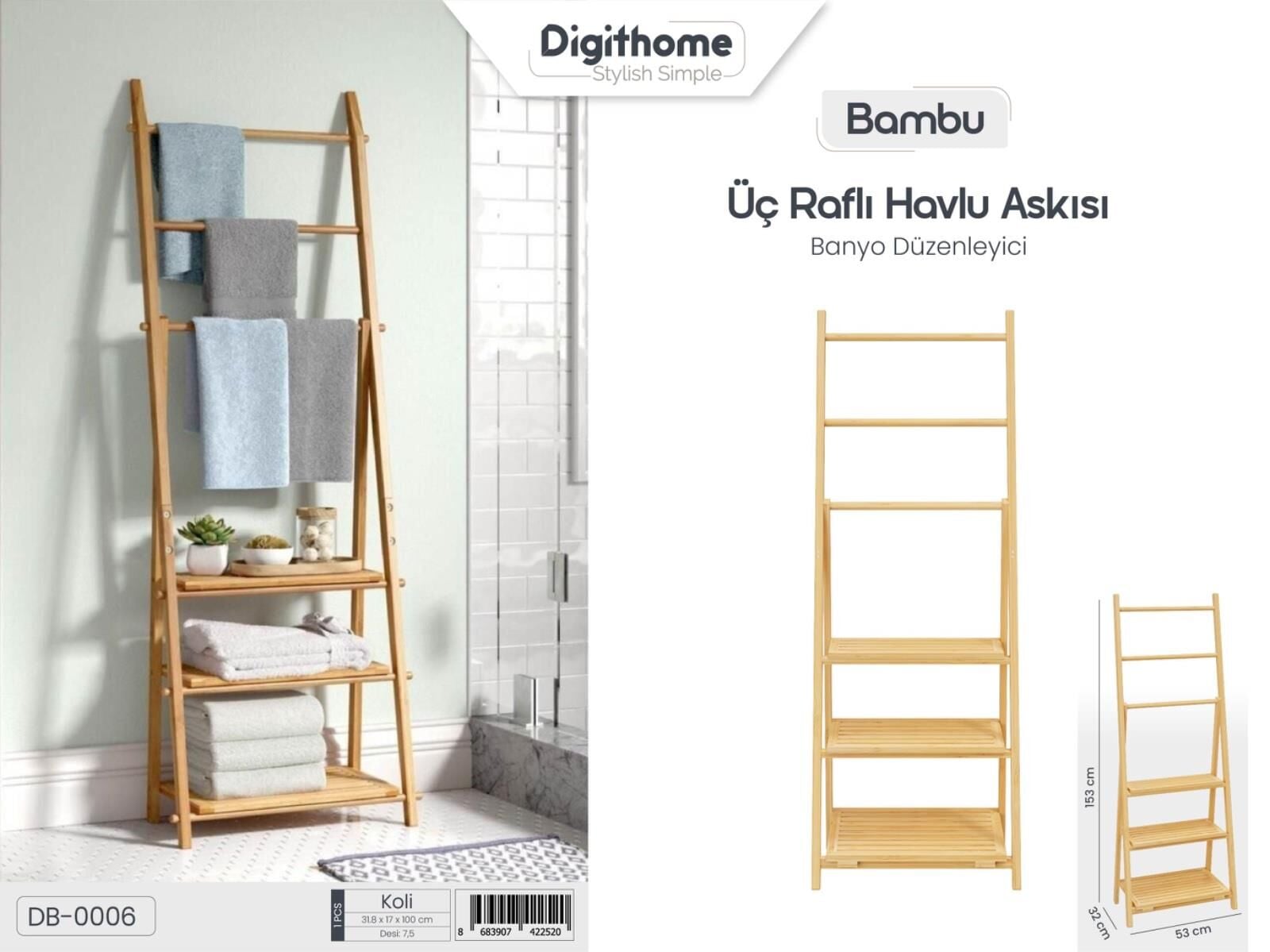 DİGİTHOME BAMBU DB-0006 HAVLULUK