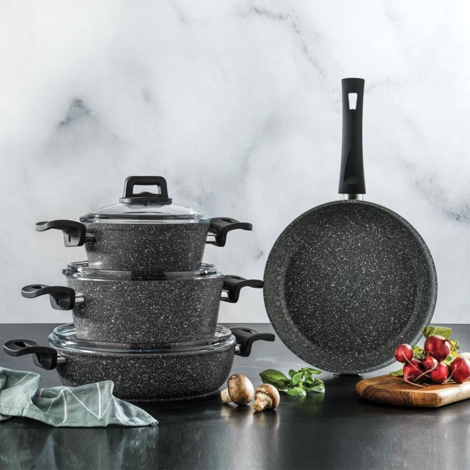 Schafer New Stark 7 Prc Tencere Seti Antrasıt