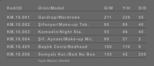 Kzn New Rüya Çam Yatak Odası Takımı- Somyalı Karyola