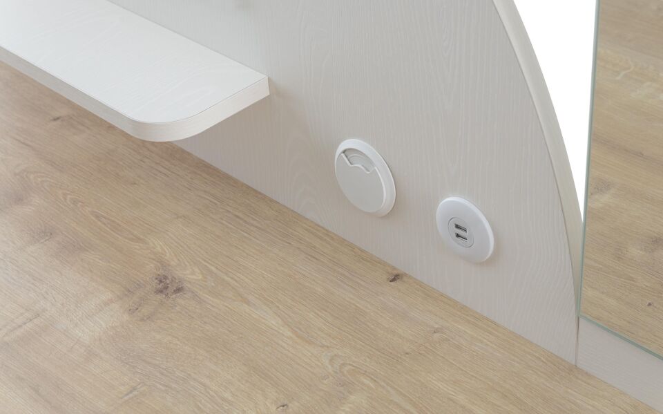 Seven Halikarnas Küçük Çalışma Masası(Üst Aynalı Modül Dahil)