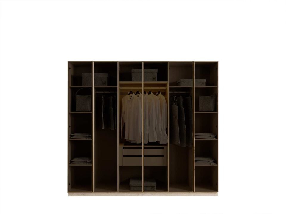 BERNİDO AKKOR D5 240CM 6 KAPILI DOLAP(6 BOYALI KAPAK)