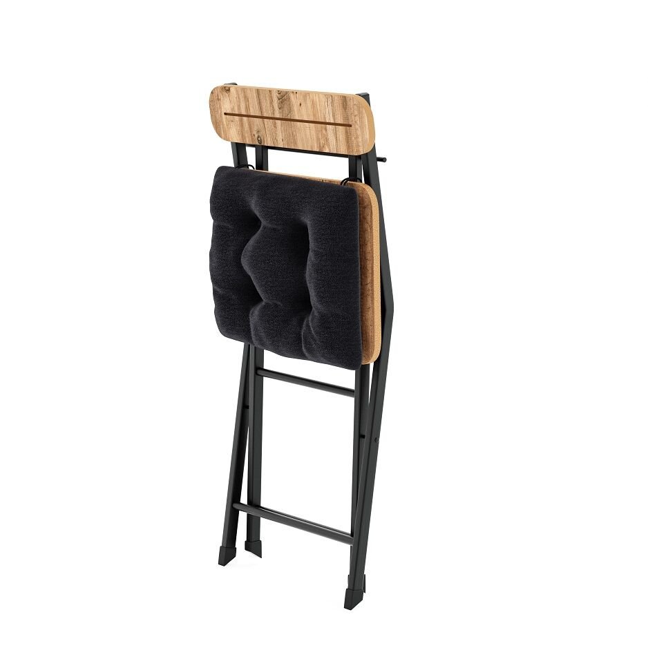 MOVEMO BISTRO MVM-C-1427 4'LÜ KARE MASA TAKIMI-CEVİZ