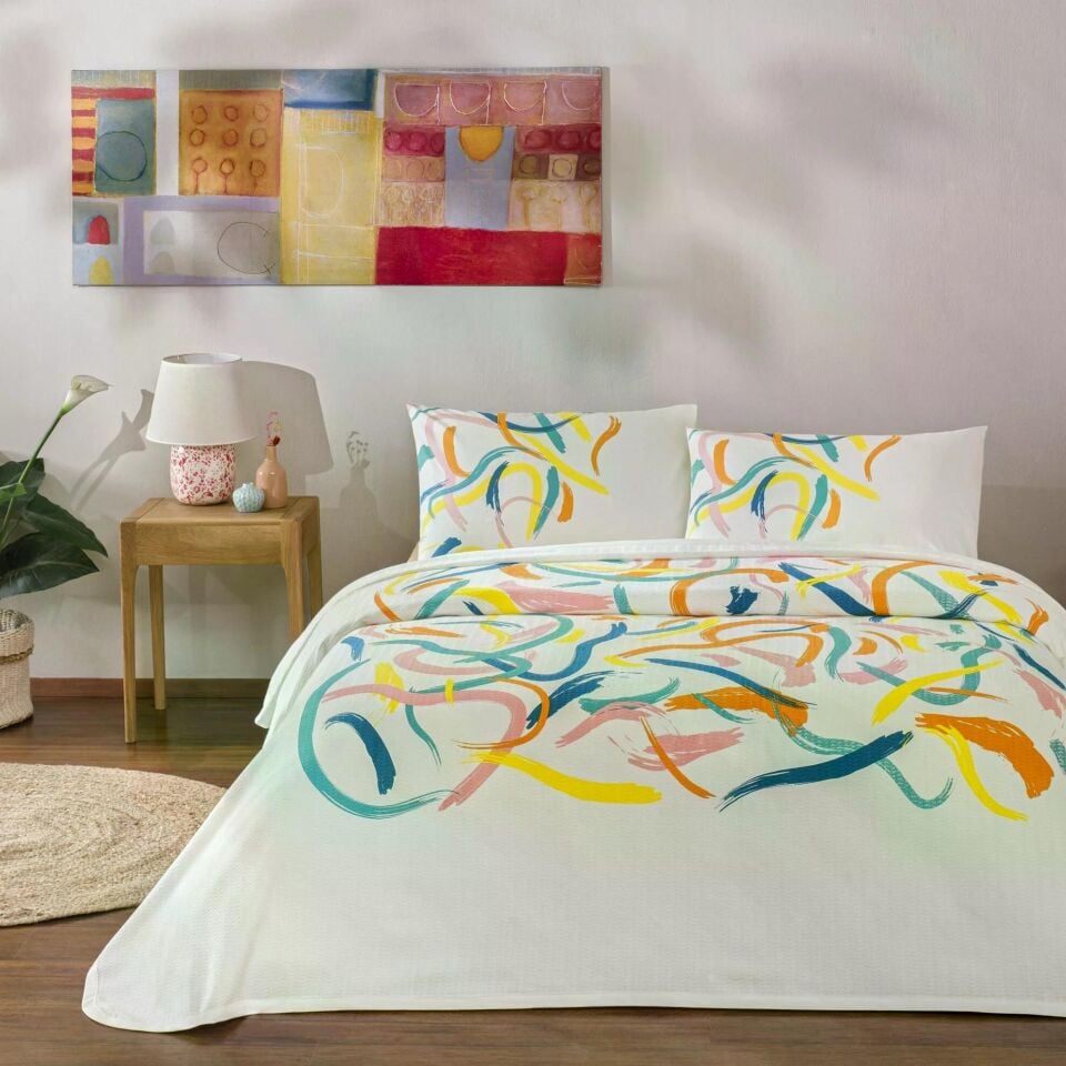 Taç 5059 Tek Kişilik Pike Takımı Zest Turuncu