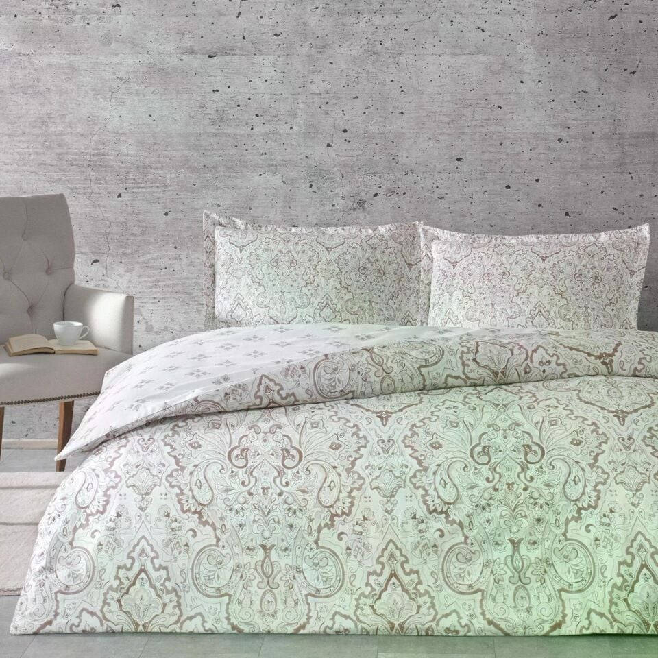 Taç 3254 Saten Çift Kişilik Nevresim Takımı Cassandra Mürdüm