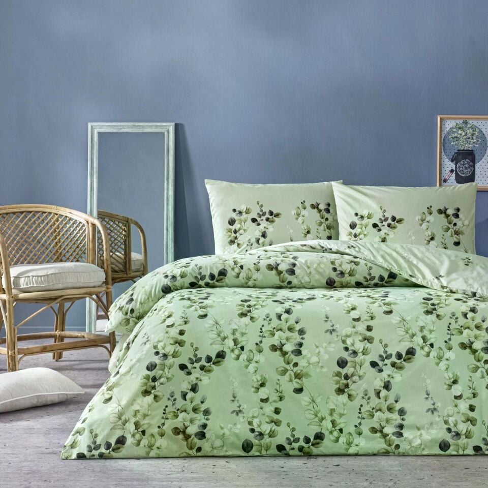 Taç 3464 Çift Kişilik Nevresim Takımı Leıfyeşil