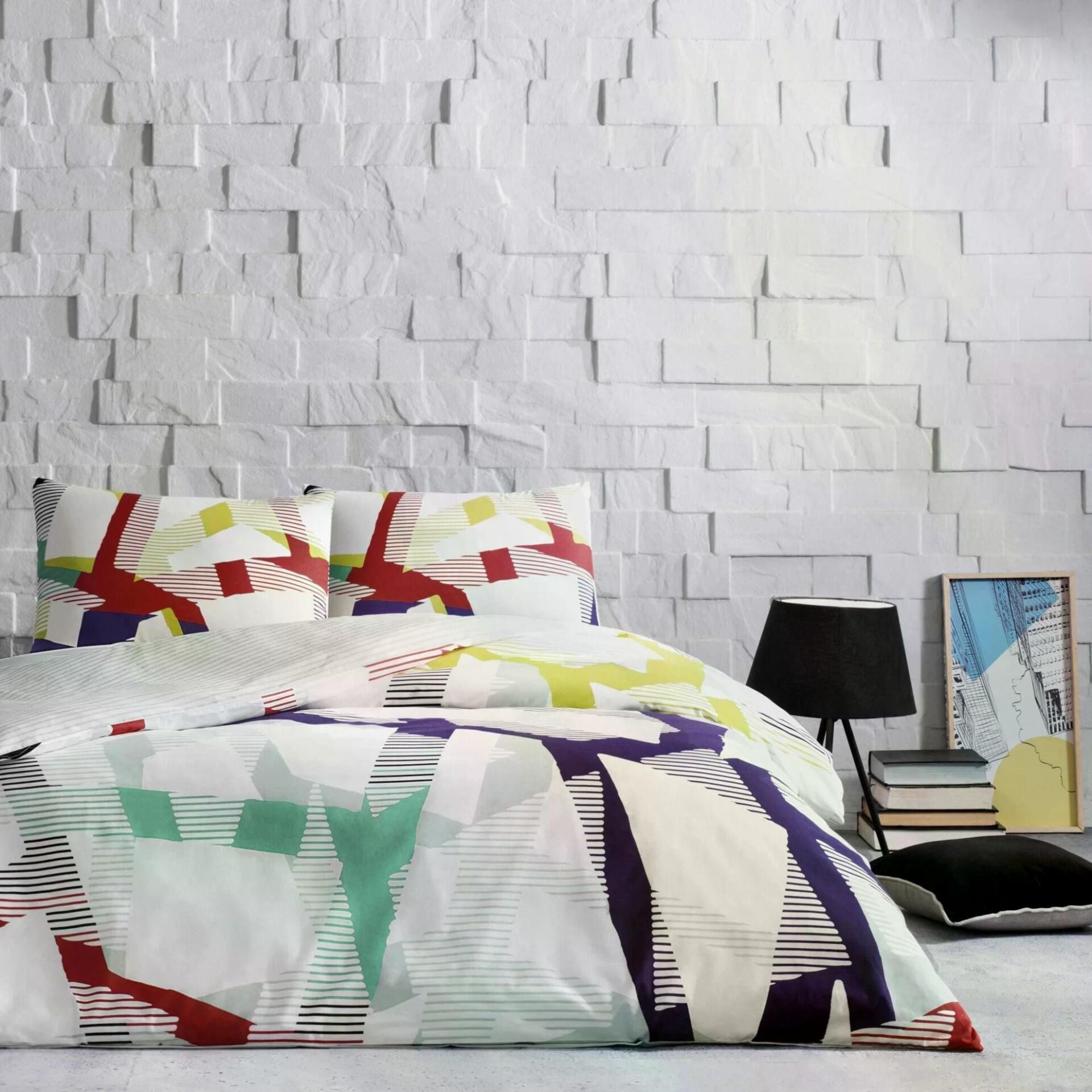 Taç 3518 Çift Kişilik Nevresim Takımı Crımson Turkuaz