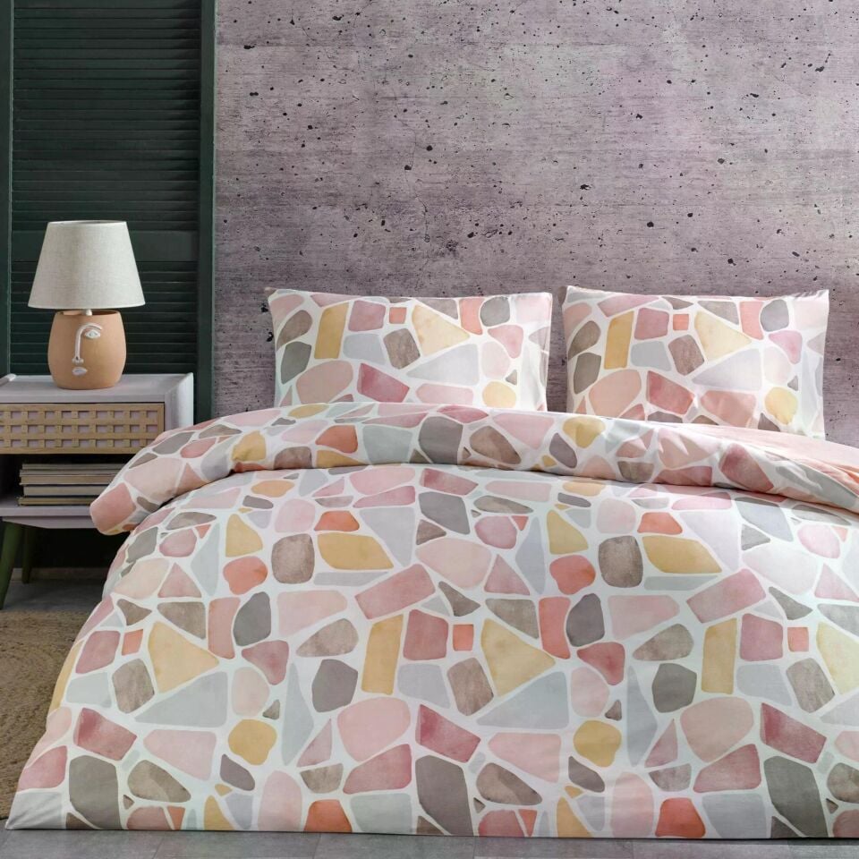 Taç 3518 Çift Kişilik Nevresim Takımı Alvy Pembe