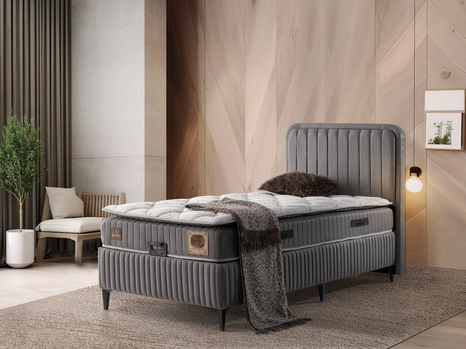 DÖŞEK ARYA 100*200 BAZA SET-HASIR58 GRİ
