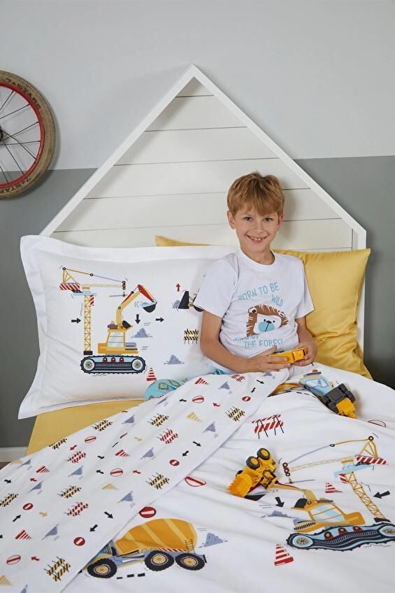 Özdilek Buılder Fitted Tek Kişilik Nevresim Takımı Sarı